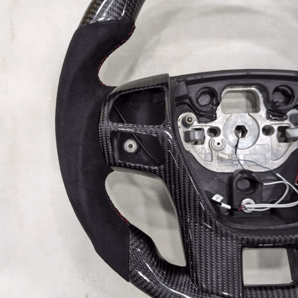 Ford Endeavour Carbon Fiber Steering Wheel with Alcantara and LED RPM Display